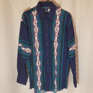 Men's western long sleeve pearl snap shirt